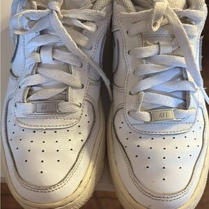 Kids' White AF1 Sneakers